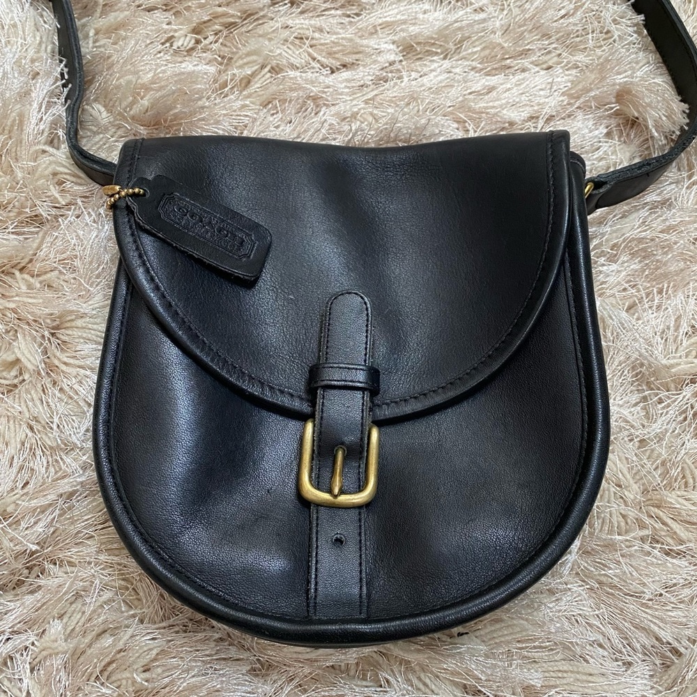 Vintage Coach Riding Bag Black